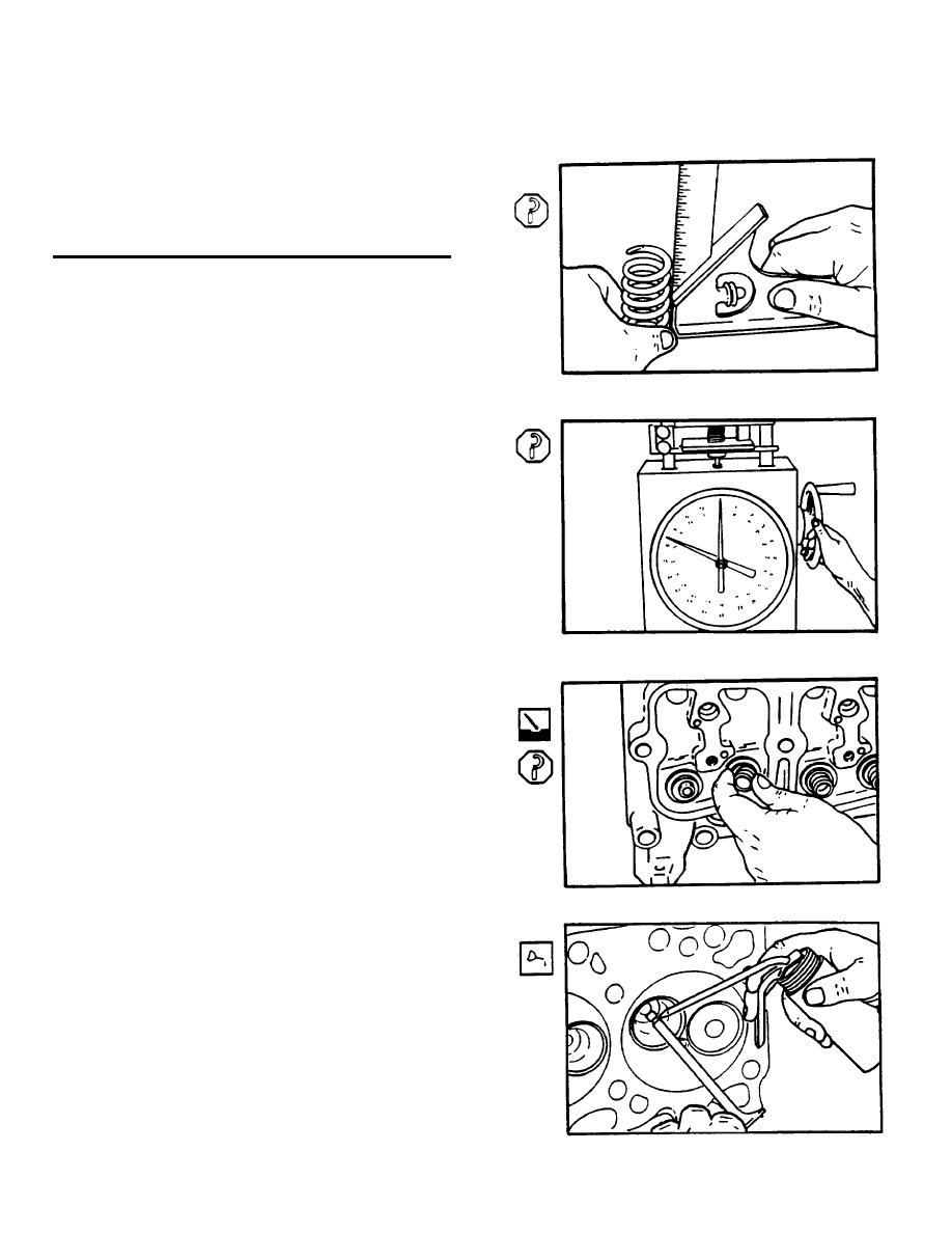 Check the valve spring tension.