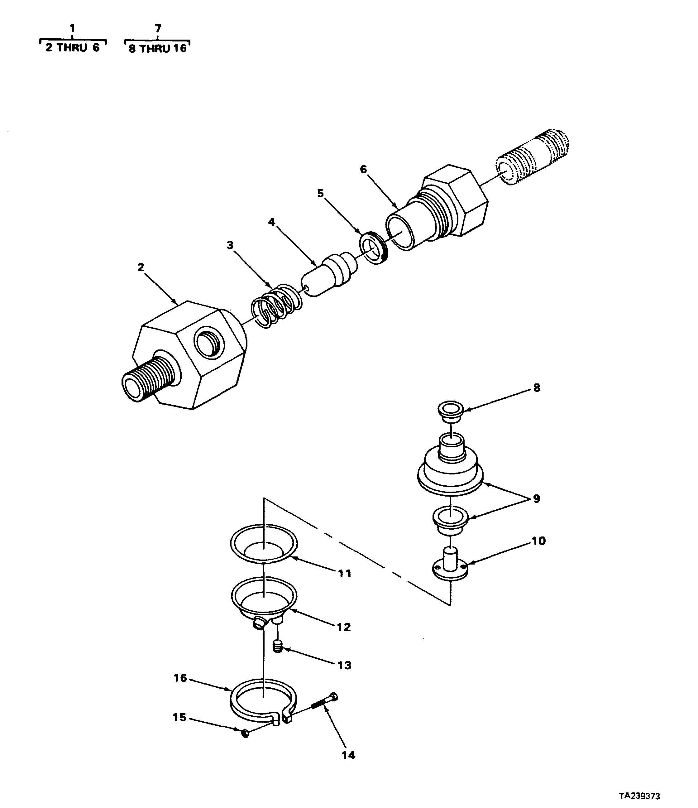 FIGURE 120. CHECK VALVE (ALCOHOL EVAPORATOR) AND AIR BRAKE CHAMBER ASSEMBLY